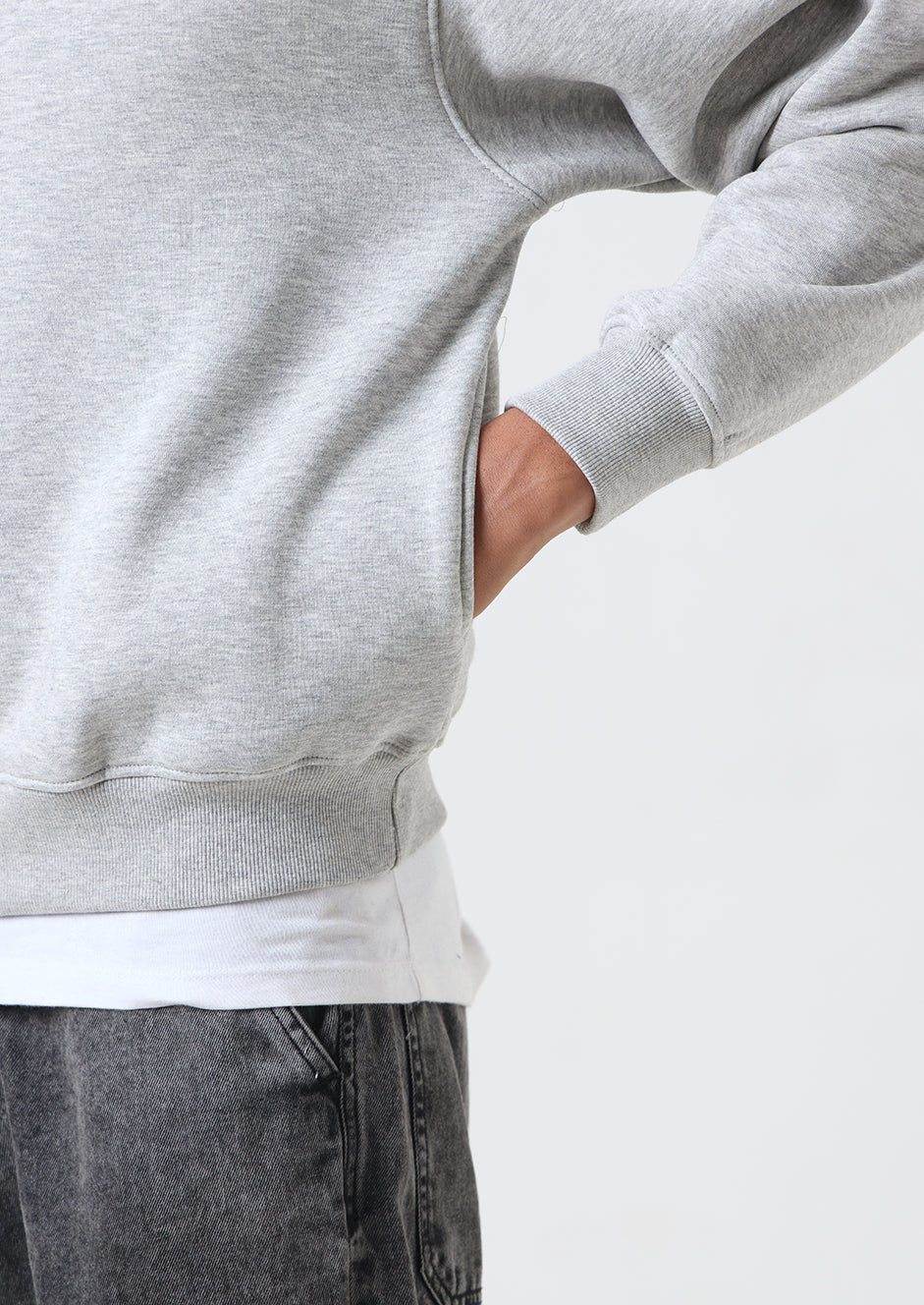 ROYAL VINTAGE JET V2 MELANGE GREY HOODIE