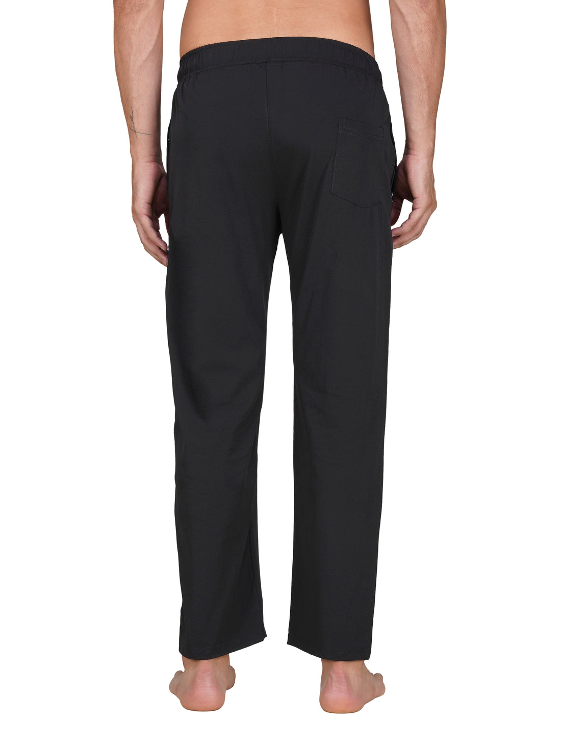 Men’s Relaxed Fit Cotton Drawstring Pants (Black)