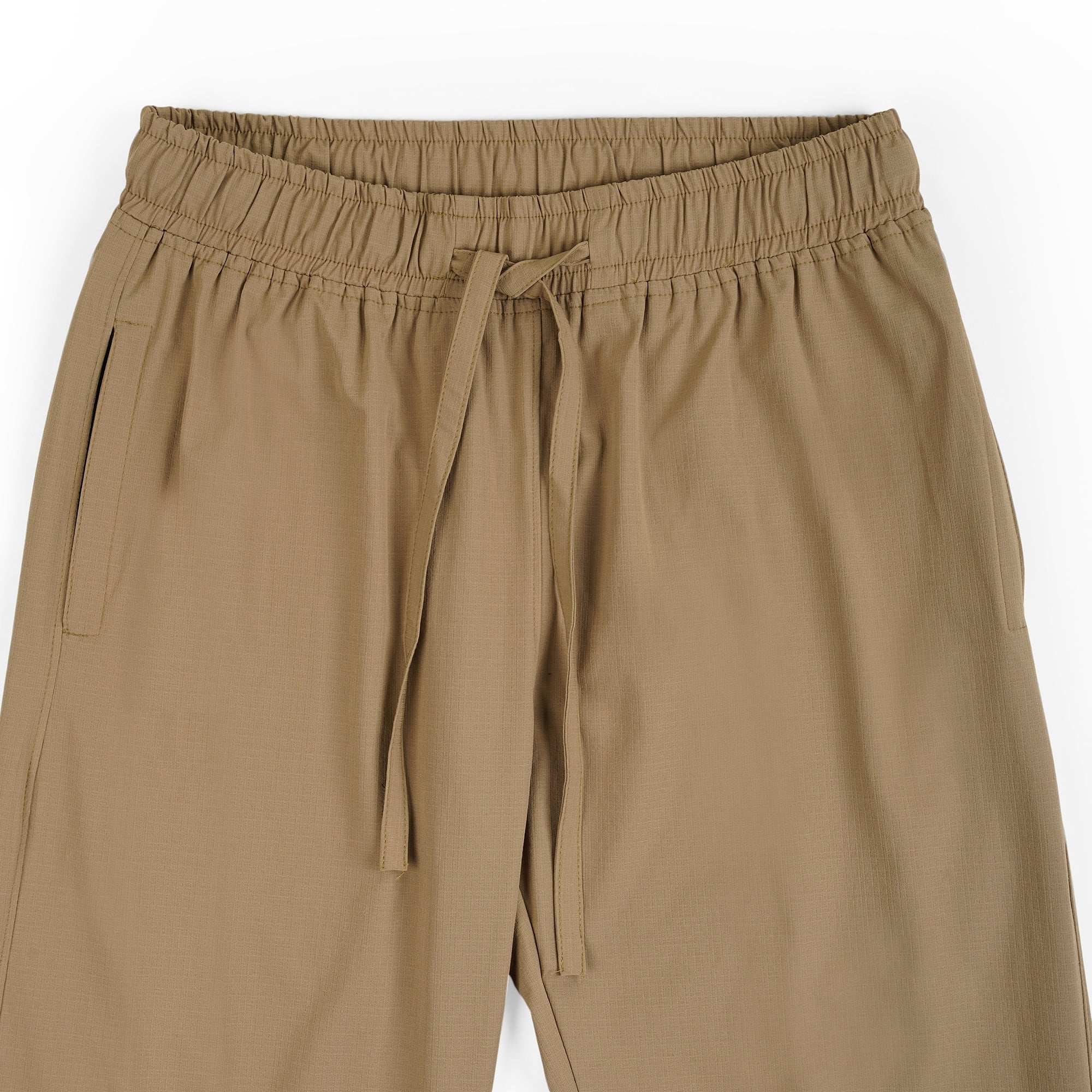 Men’s Relaxed Fit Cotton Drawstring Pants (Taupe Brown)