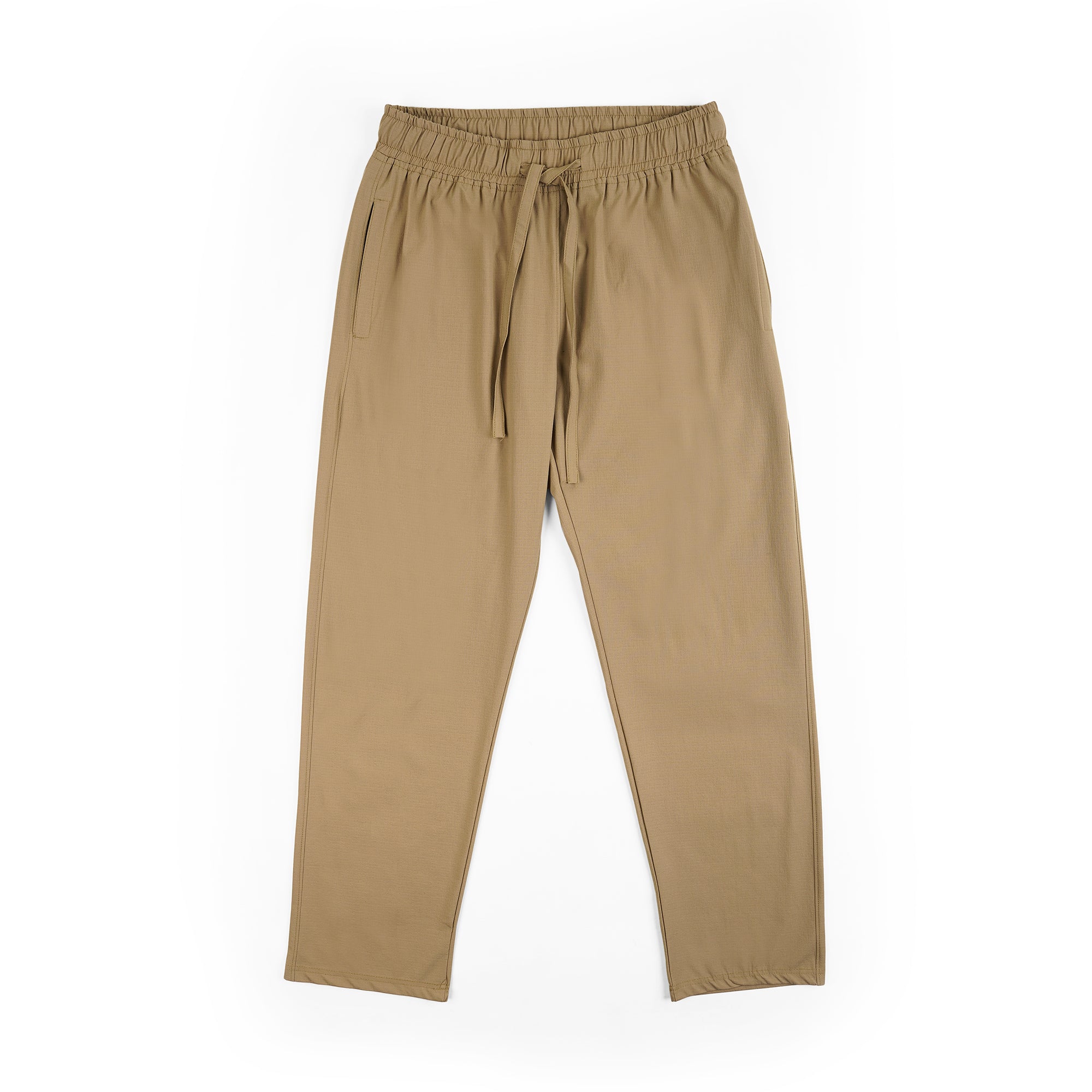 Men’s Relaxed Fit Cotton Drawstring Pants (Taupe Brown)