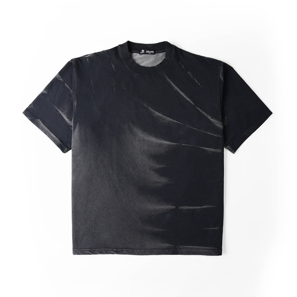 Oversized Tie-Dye Cotton T-Shirt – Black Series