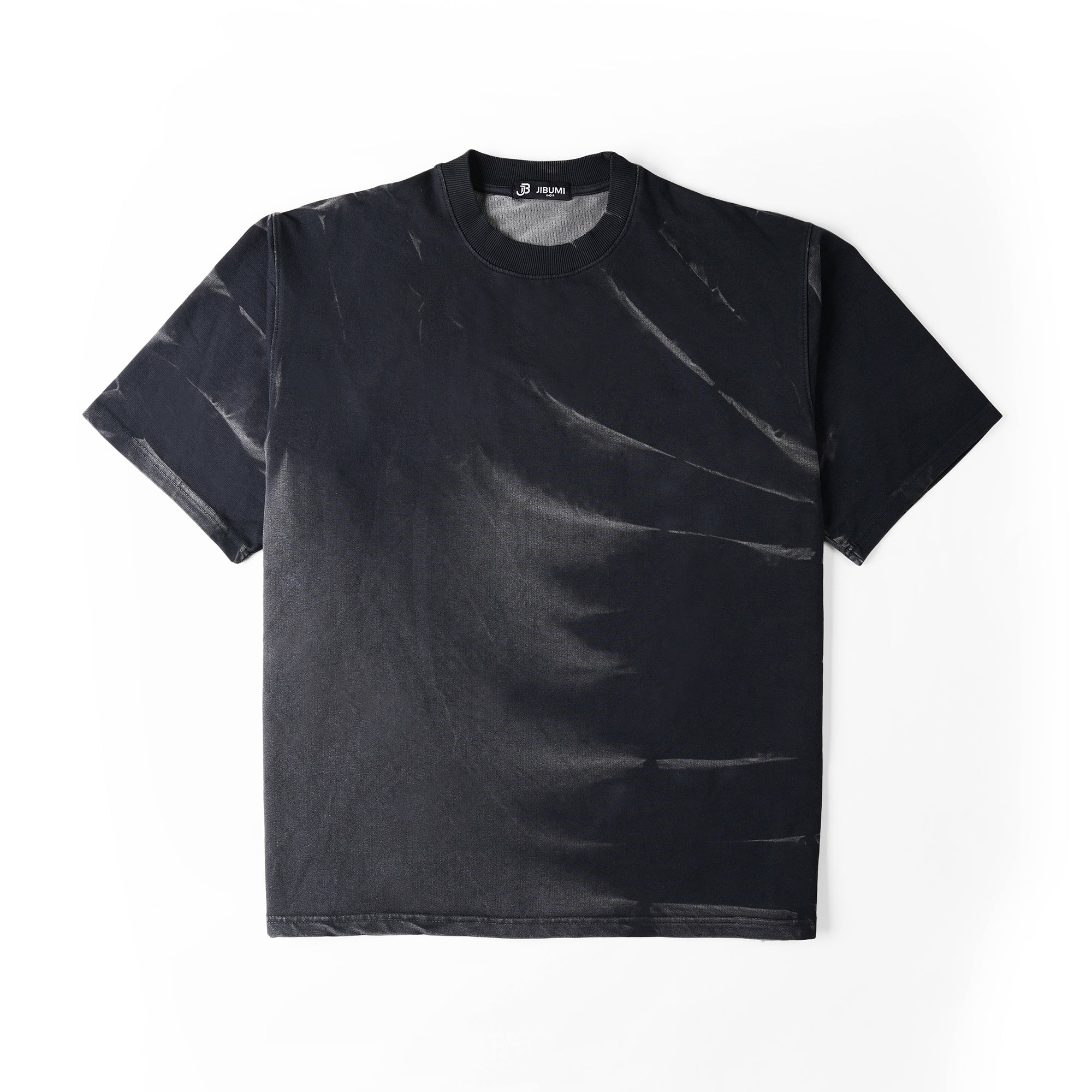 Oversized Tie-Dye Cotton T-Shirt – Black Series