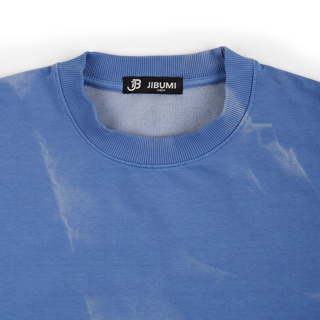 Sky Blue Oversized Tie-Dye T-Shirt