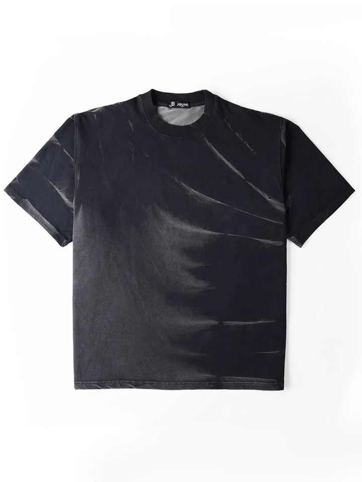 Oversized Tie-Dye Cotton T-Shirt – Black Series