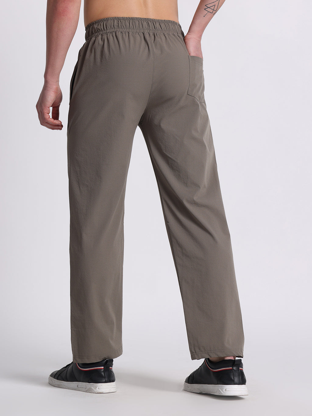 Men’s Relaxed Fit Cotton Drawstring Pants (Grey)