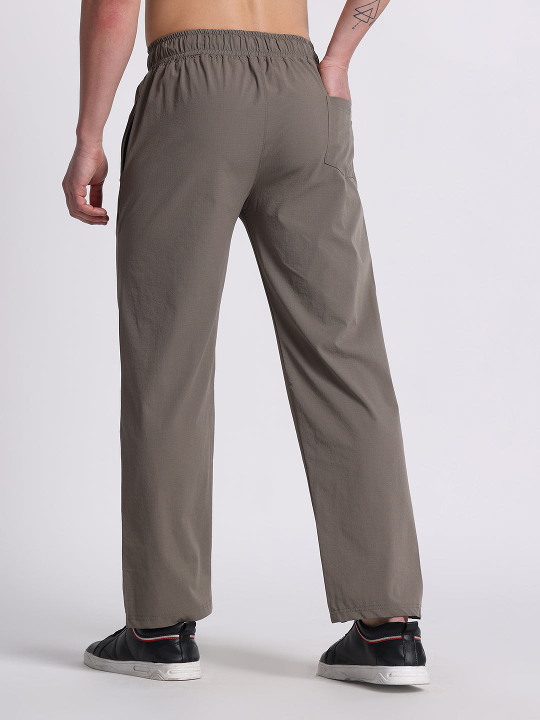 Men’s Relaxed Fit Cotton Drawstring Pants (Grey)