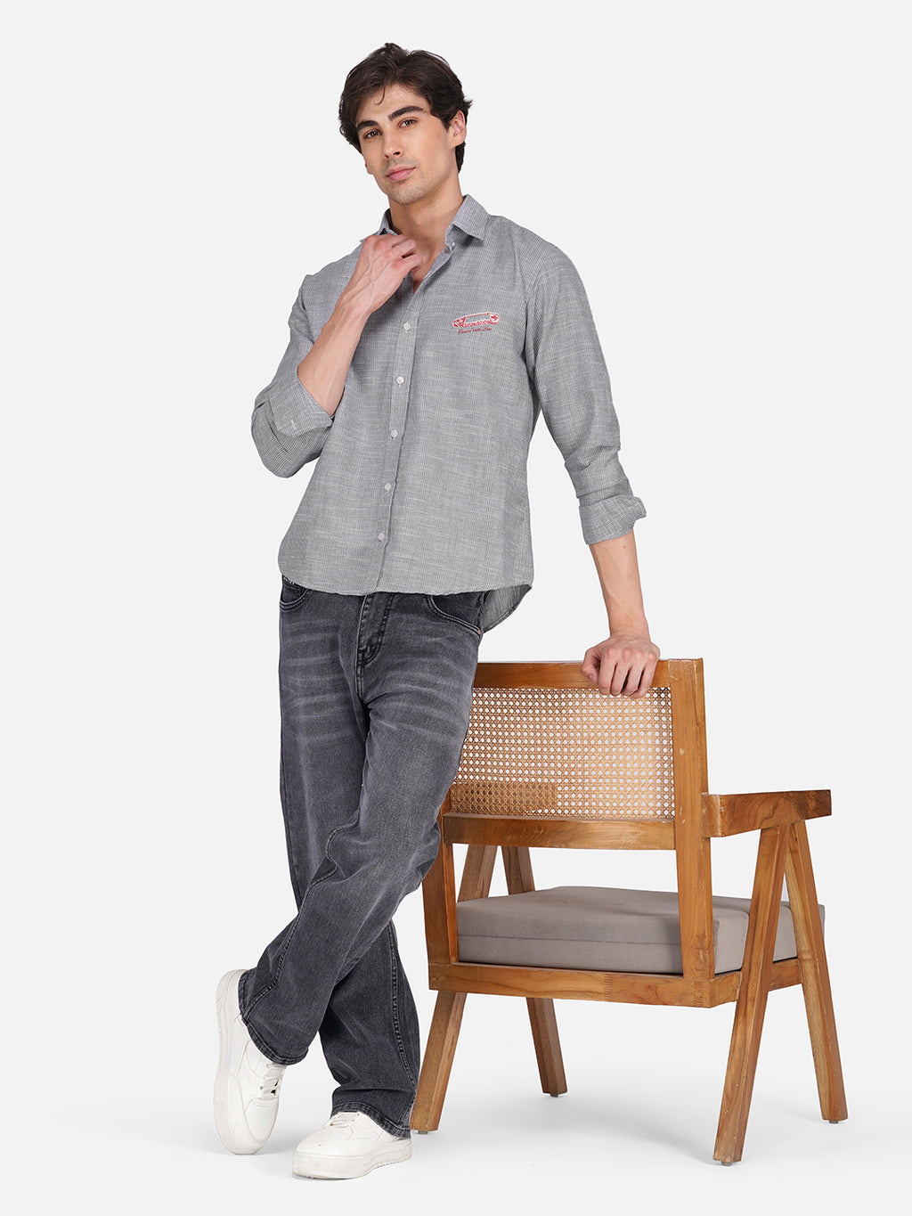 Men's Premium Textured Linen Blend Casual Shirt ( Pack Of 2 )