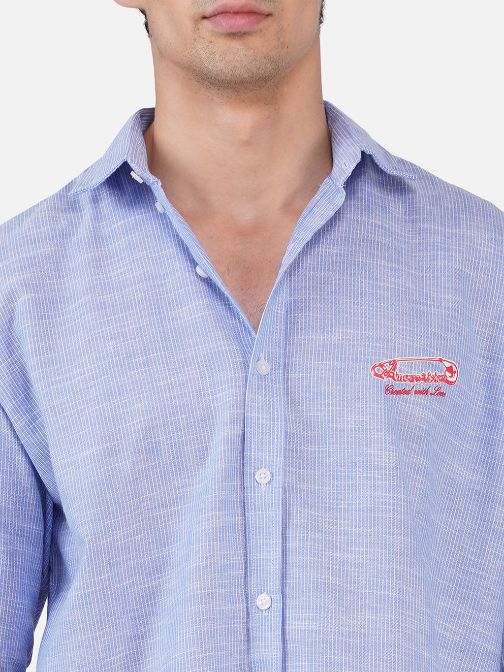 Men's Premium Textured Linen Blend Casual Shirt