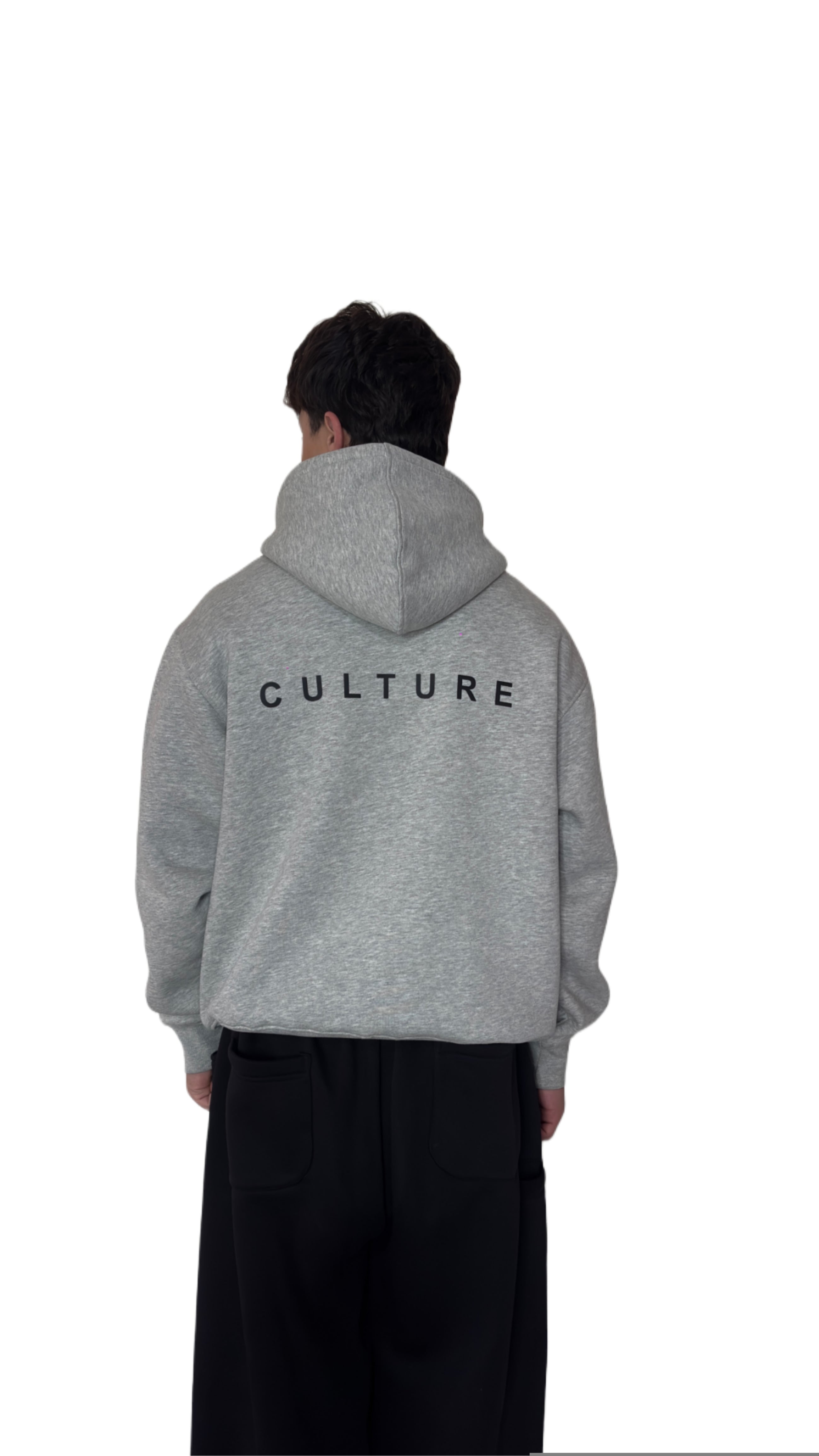 UNISEX ROYAL VINTAGE JET MELANGE GREY ZIPPER JACKET