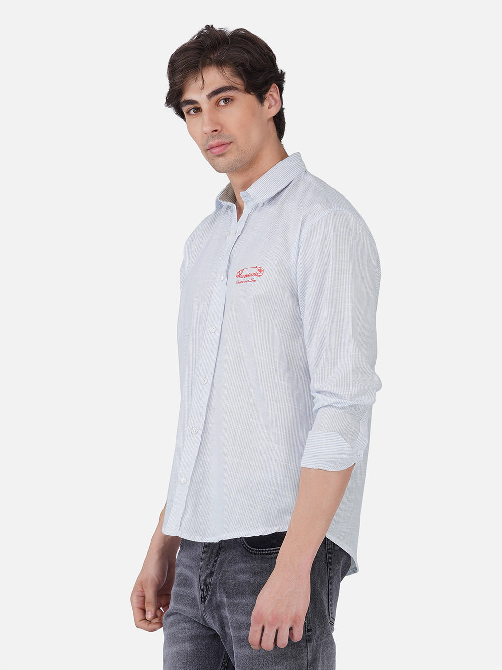 Men's Premium Textured Linen Blend Casual Shirt