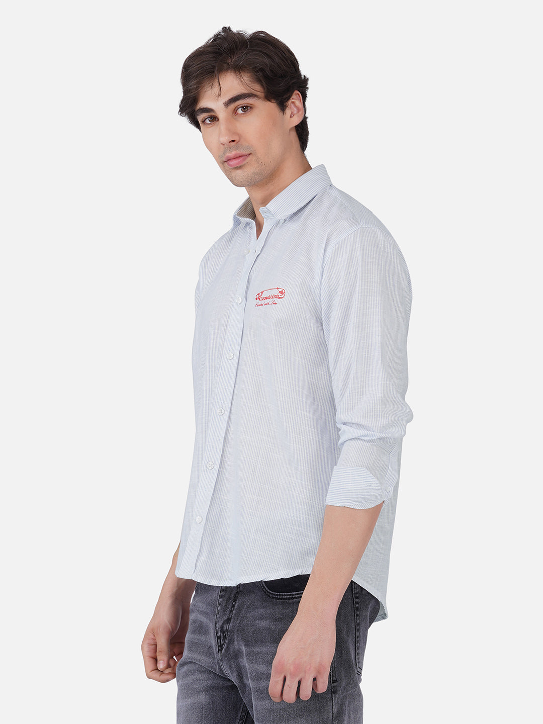 Men's Premium Textured Linen Blend Casual Shirt