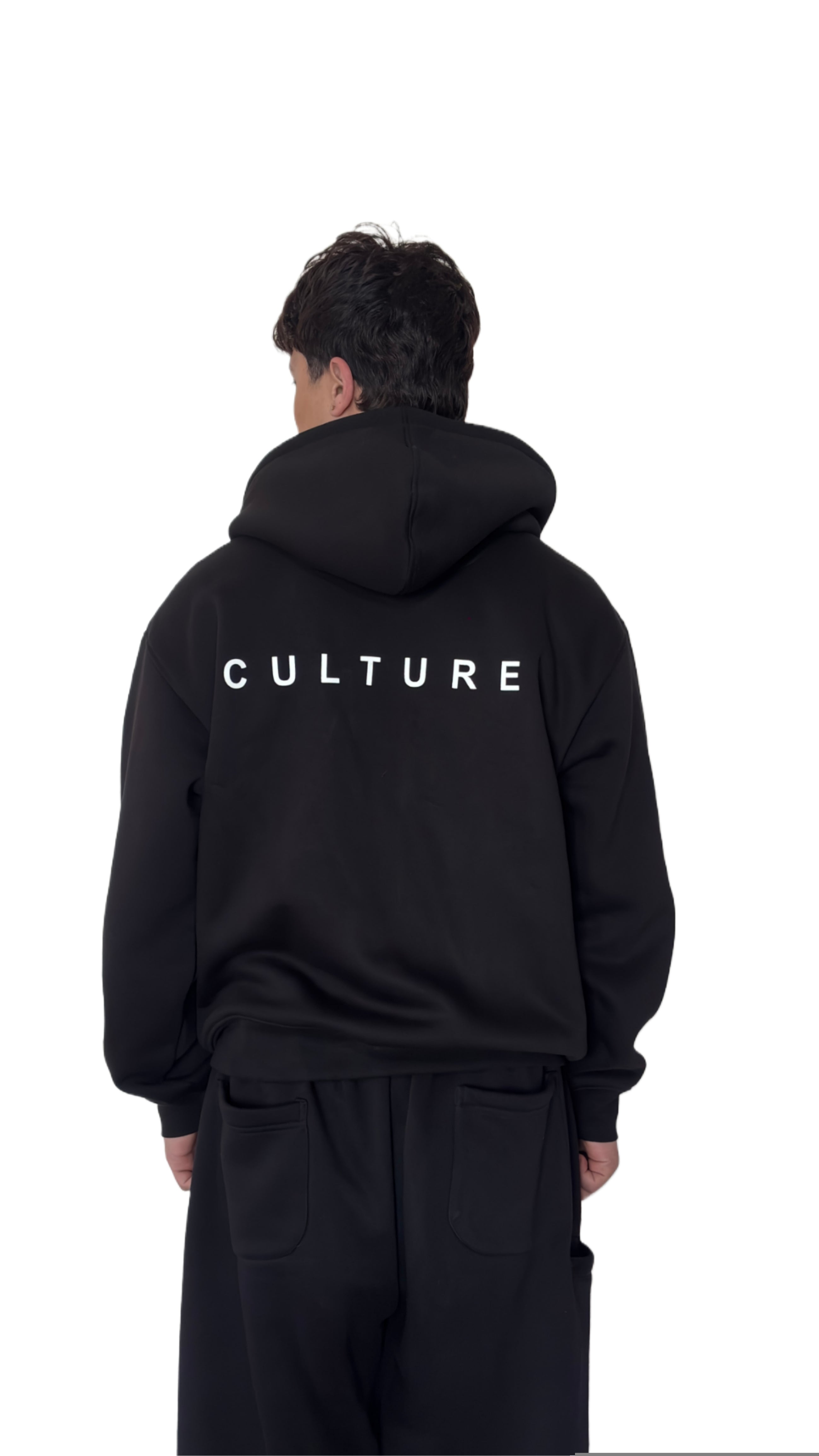 UNISEX ROYAL VINTAGE JET DARK BLACK ZIPPER JACKET