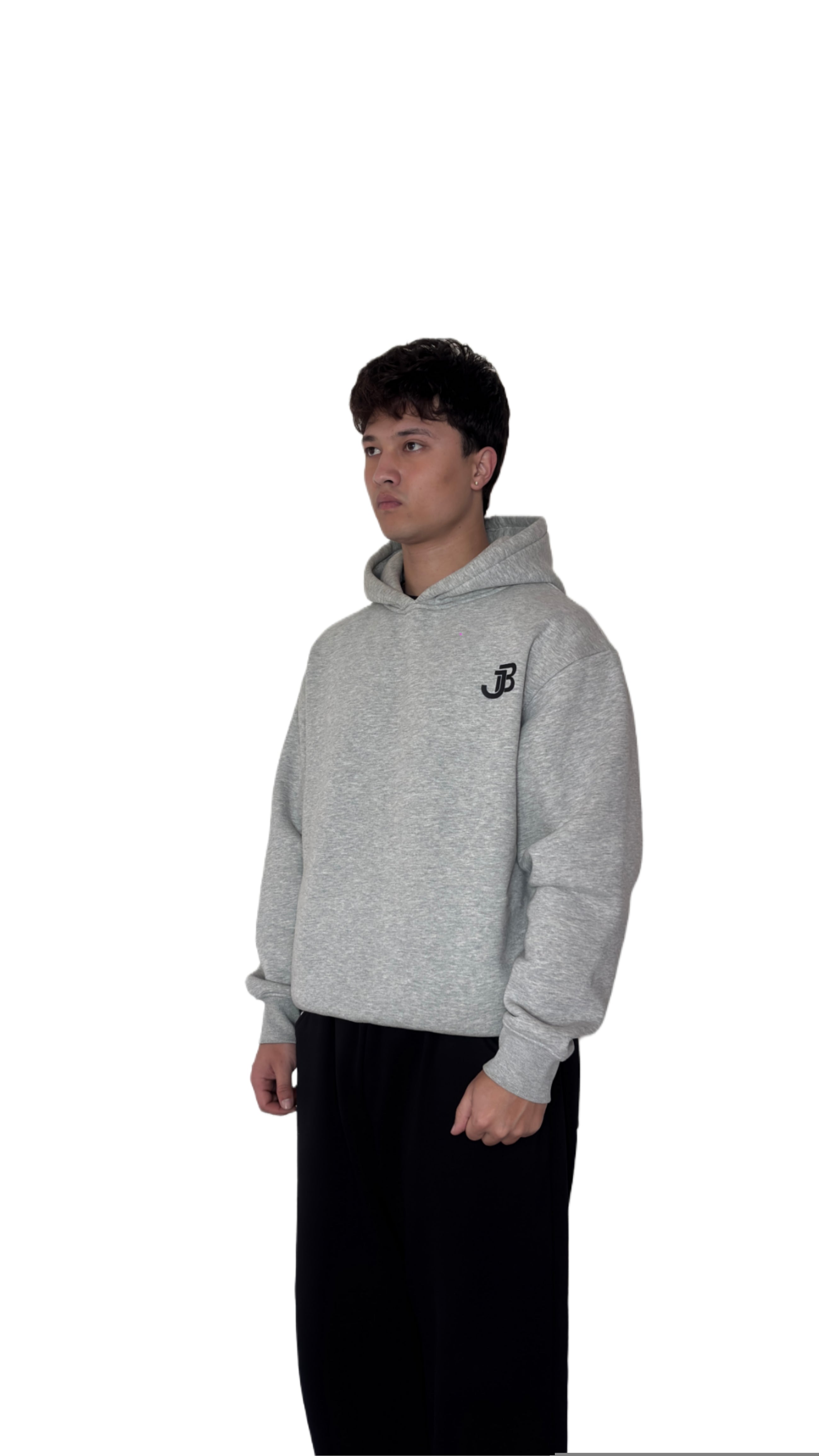 UNISEX ROYAL VINTAGE JET V2 MELANGE GREY HOODIE