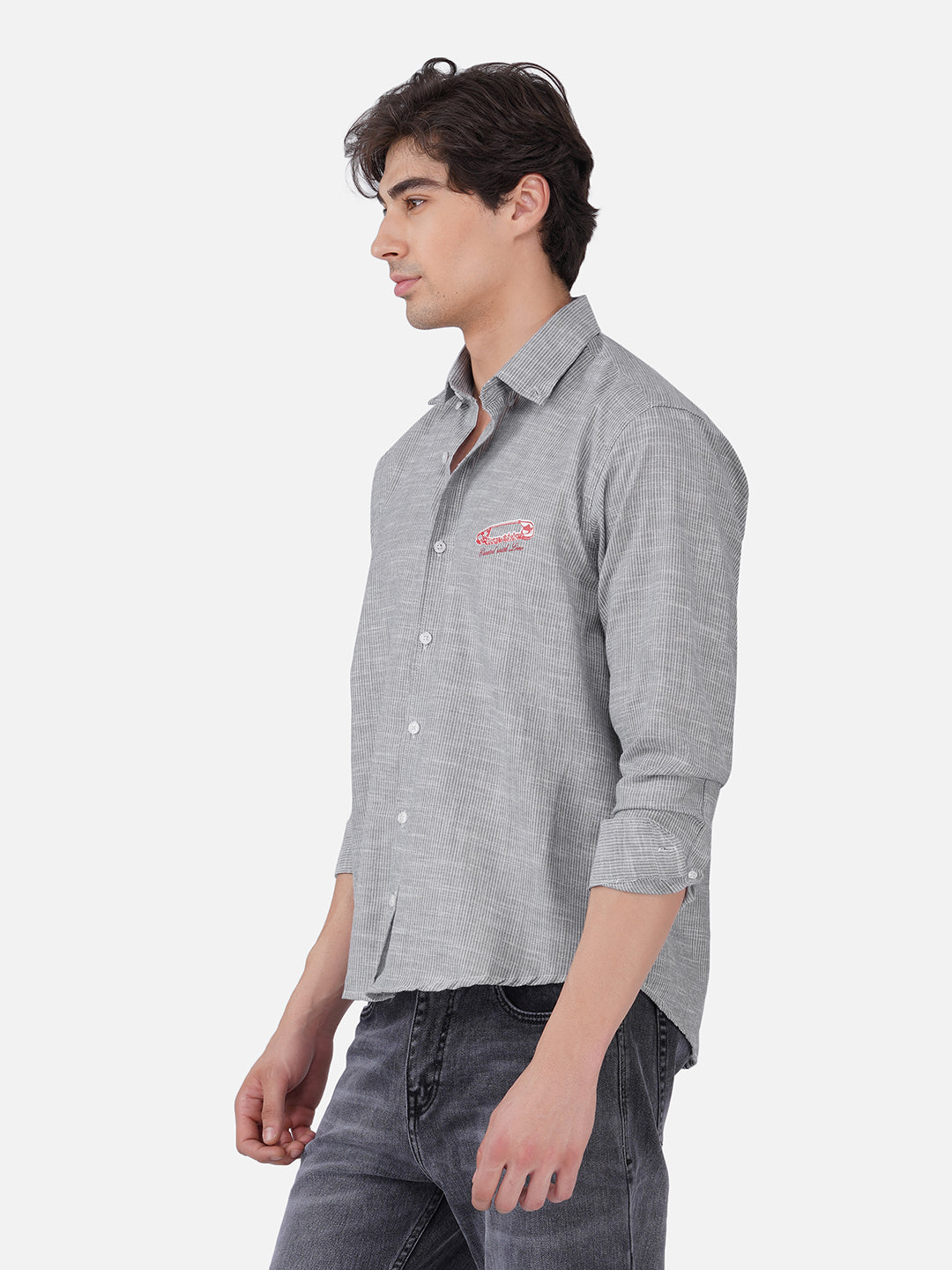 Men's Premium Textured Linen Blend Casual Shirt