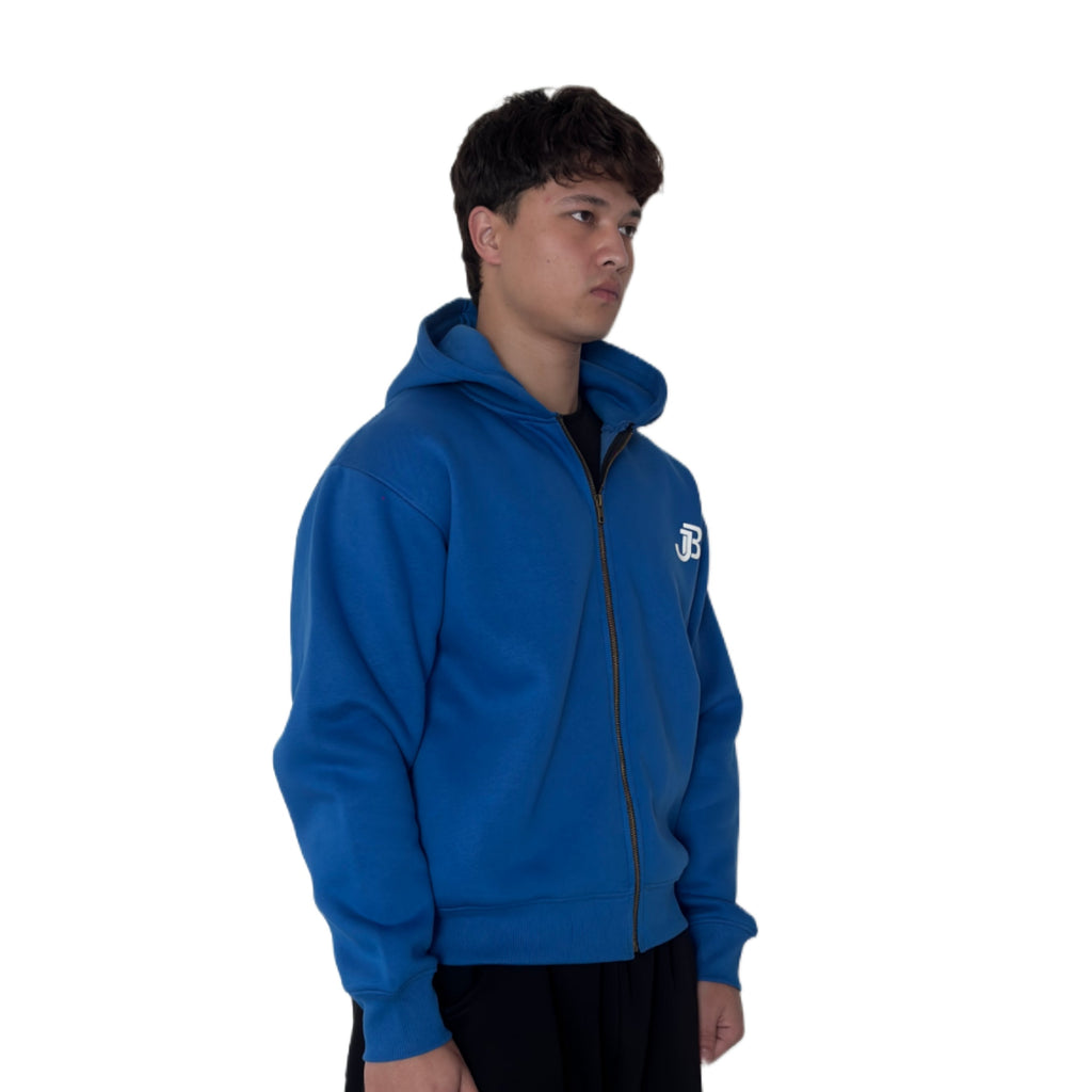 UNISEX ROYAL VINTAGE JET ROYAL BLUE ZIPPER JACKET