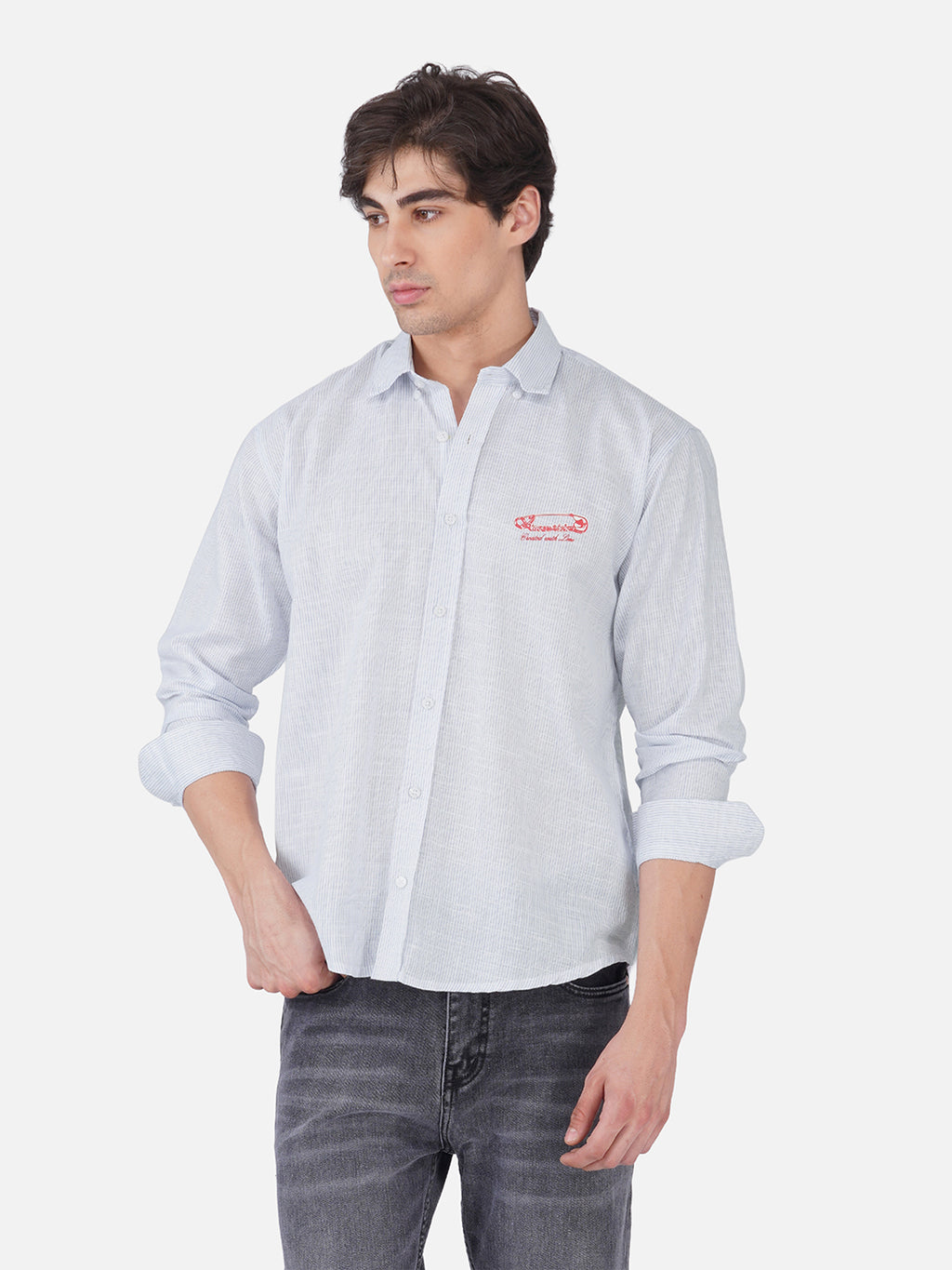 Men's Premium Textured Linen Blend Casual Shirt ( Pack Of 2 )
