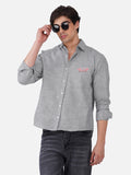 Men's Premium Textured Linen Blend Casual Shirt