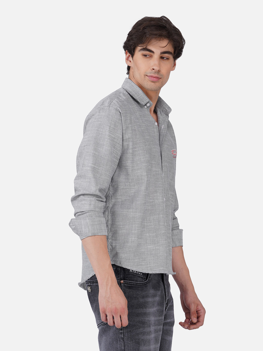 Men's Premium Textured Linen Blend Casual Shirt